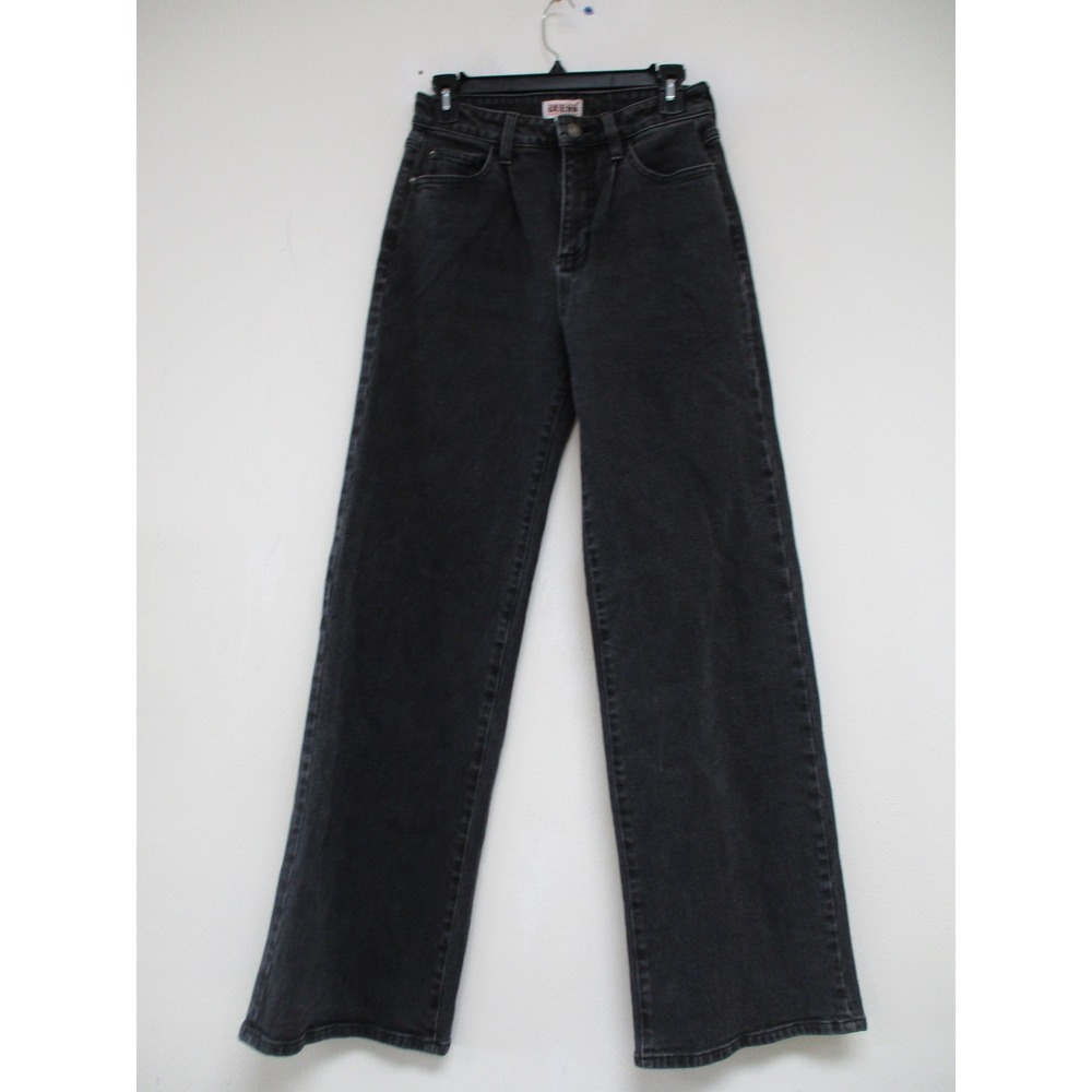 Guess Jeans Women 27 Black Wide Leg High Rise 40th Anniversary WBYD0MD49T1